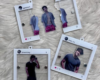 Schiebe Acryl Schlüsselanhänger | Kpop & Thai Schauspieler Merch | Fanmade Schlüsselanhänger |
