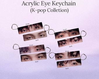 K-Pop Acrylic Eye Schlüsselanhänger - Accessoire für den doppelseitigen, lebendigen Druck