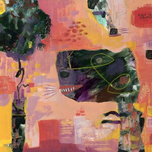 Rex and His Tree, Limited Edition Print by Marsha Gray Carrington, Abstract Painting Fine Art Print