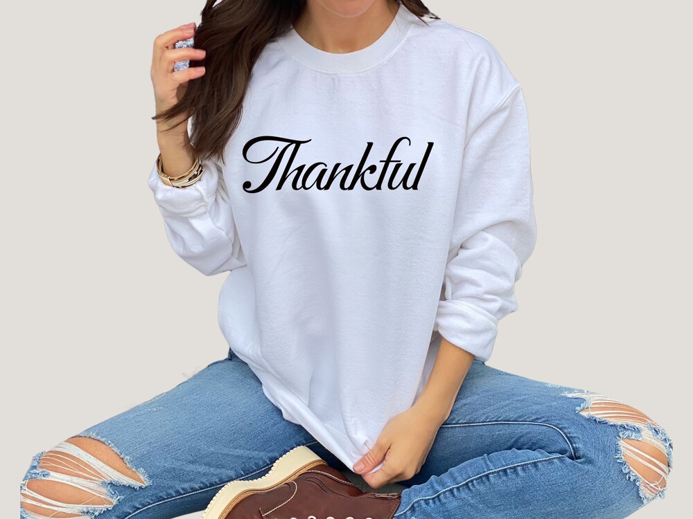Thanksgiving Sweatshirts Women, Bless Sweatshirt, Unisex Crewneck Sweatshirt, Thankful Fall Sweatshirt,Thanksgiving Tee,Thankful Sweatshirt Printfushion