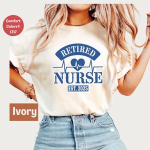Personalized Year Retired Nurse Comfort Colors Sweatshirt Shirt: Healthcare Worker Gift image 5