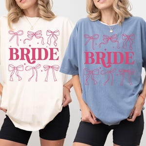 Bride Bow Comfort Colors Shirt: Bachelorette Party Tee