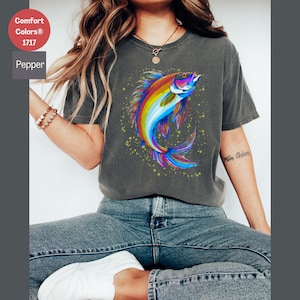 Colorful Fish Graphic T-Shirt - Comfort Colors Tee