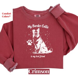 Border Collie Sweatshirt: Comfort Colors Dog Lover Gift