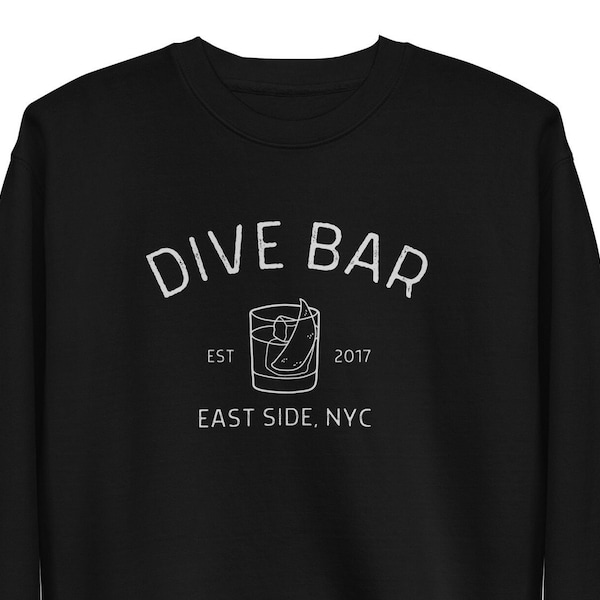 2017 REP Dive Bar on the East Side with sleeve detail of Where you at Delicate Unisex Sweatshirt Pullover Eras Style Subtle merch