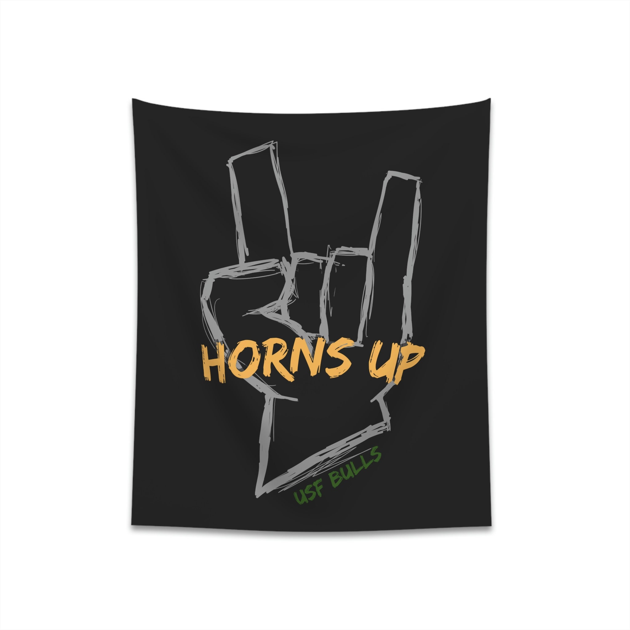 USF Flag Horns up University of South Florida Bulls Life Tampa Etsy