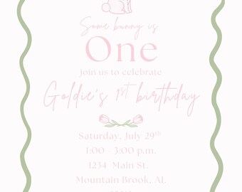 ¡Algunos conejitos cumplen UN AÑO! Invitaciones