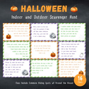 Chasse au trésor d'Halloween, Chasse au trésor intérieure et extérieure, Jeux d'Halloween à imprimer, Activités d'Halloween, PDF à téléchargement immédiat