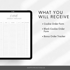 Cookie Order Form, Bakery Business Forms Bundle, Cookie Printable Shop ...