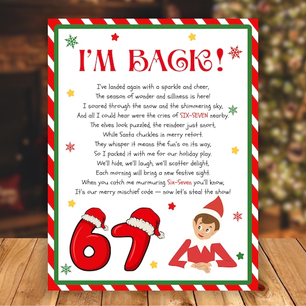 Elf Arrival Letter 67 Etsy New Zealand
