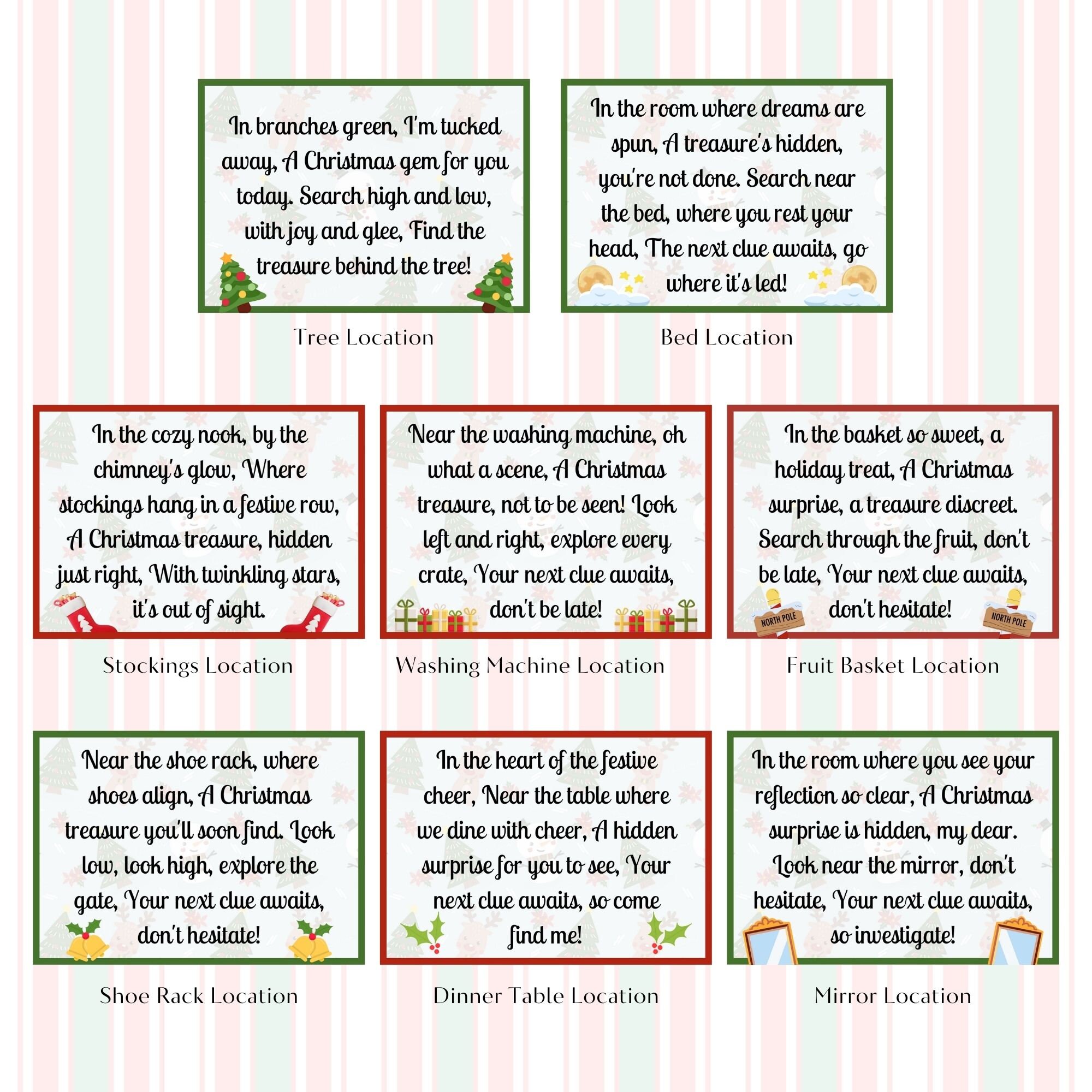 Christmas Scavenger Hunt Christmas Printable Game for Kids Etsy UK