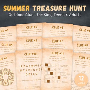 Caça ao tesouro de verão para crianças, jogos de verão, atividades ao ar livre, dicas para caça ao tesouro de verão, caça ao tesouro ao ar livre, festa no jardim
