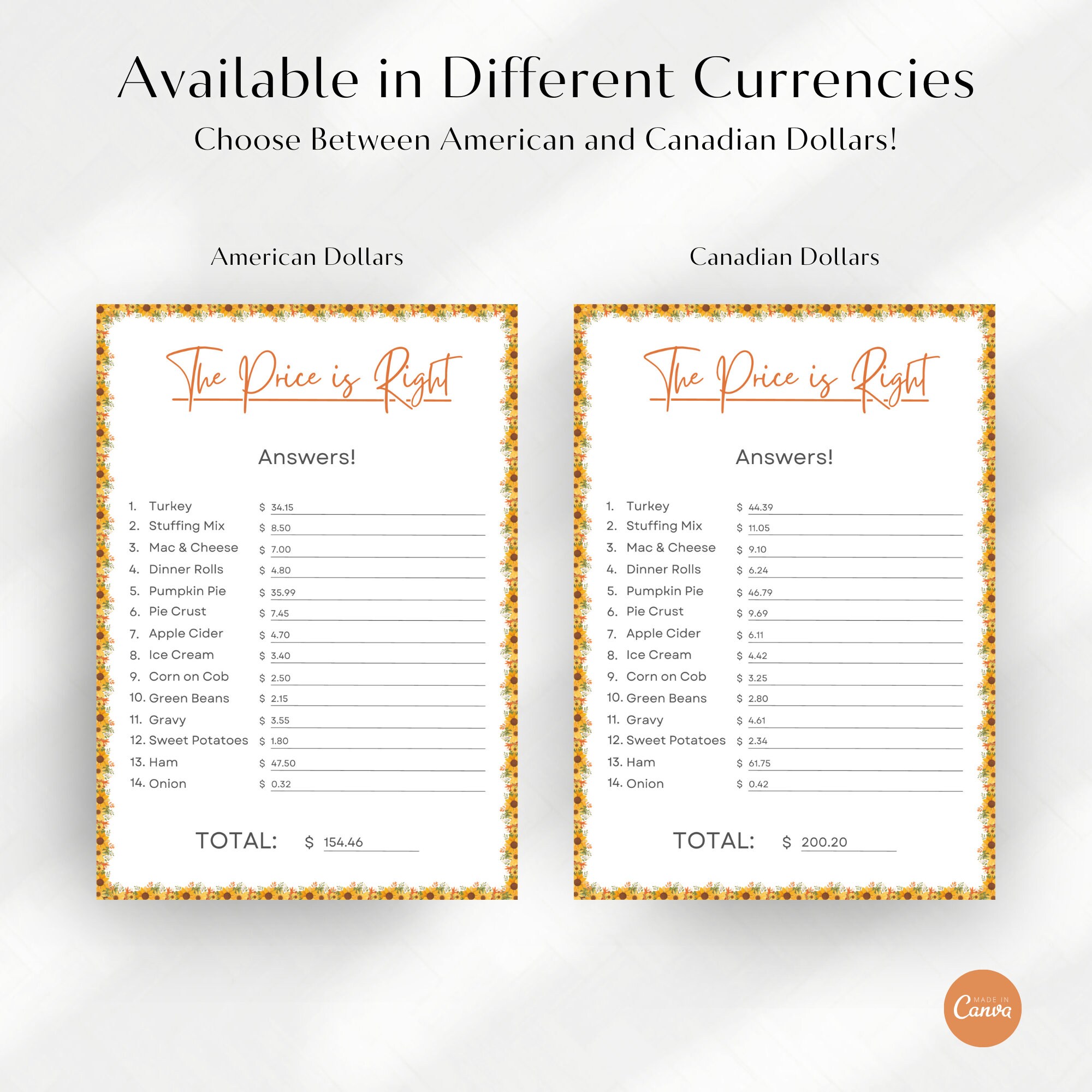 Thanksgiving Price Is Right Printable Guessing Game For Turkey Day Fun thanksgiving-price-is-right-printable-guessing-game-for-turkey-day-fun