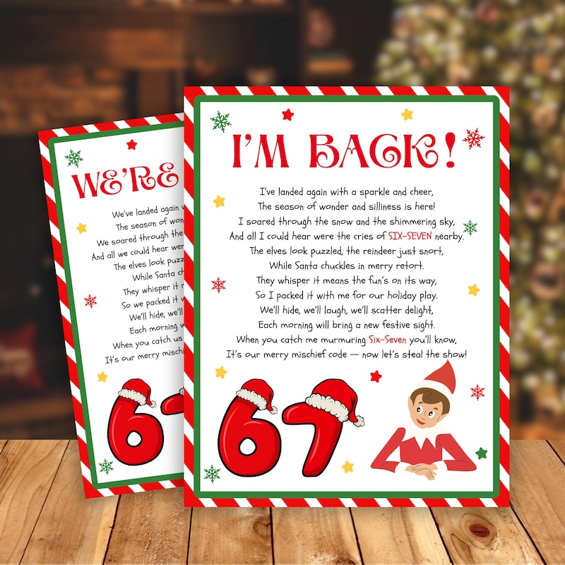 Elf on Shelf Printables Note Etsy