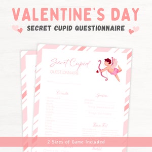 Geheimnis Amor Fragebogen zum Ausdrucken, Valentinstag Geschenk Börse, Geschenk Spiel für Familie, Wunschliste, Geschenk geben, Sofort-Download, PDF aktiv