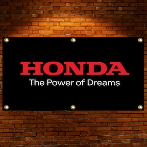 Custom Honda Banner – Personalized Garage or Event Banner | Car Show Display Sign | JDM Garage Decor | Vinyl Honda Wall Banner