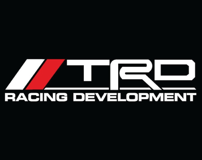 TRD - Coppia Telai Portatarga Toyota Racing Development 3D - Lettere In Rilievo, Plastica Anti-ruggine, Adesivo Incluso, Prodotto USA - 2