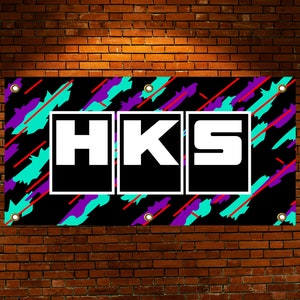 HKS Racing Banner | JDM Garage Dekor