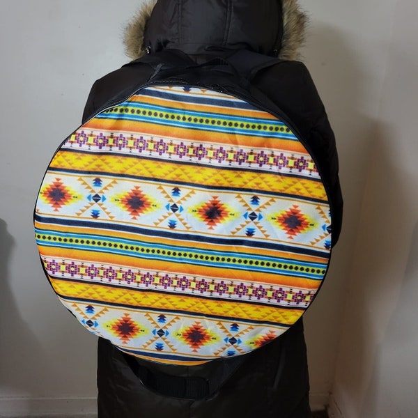 Shaman Drum chose from 14", 16" and 18" printed bag with backpack