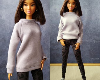 Puppen Leggings & Sweatshirt Set, Puppenkleidung, Diadolls