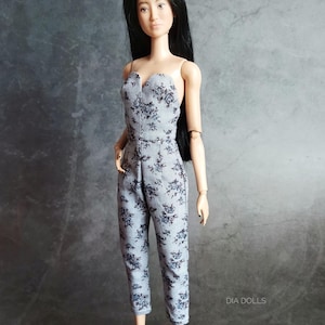 Jumpsuit for doll 1/6 size, Poppy Parker clothing, overall for NuFace, integrity Toys clothes, pants for Integrity toys