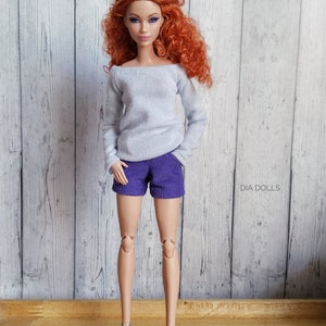 Kleidung für Puppen, Outfit für curvy Puppe, Kleidung für Puppe Größe 1/6, Shorts für Puppe