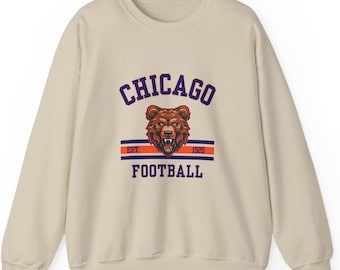 Vintage Chicago Bears Sweatshirt, Embroidered Football Fan Gift