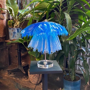 The RAFI lamp. Unique, one-of-a-kind resin table lamp. Inspired by nature, mushroom and jellyfish organic shaped home decor image 3