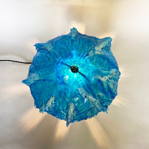 The RAFI lamp. Unique, one-of-a-kind resin table lamp. Inspired by nature, mushroom and jellyfish organic shaped home decor image 5