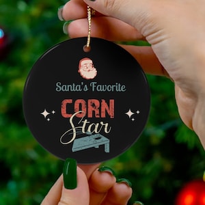 Cornhole Christmas Ornament, Cornhole Gift, Gift For Cornhole Player, Gift For Him, Christmas Cornhole Gift