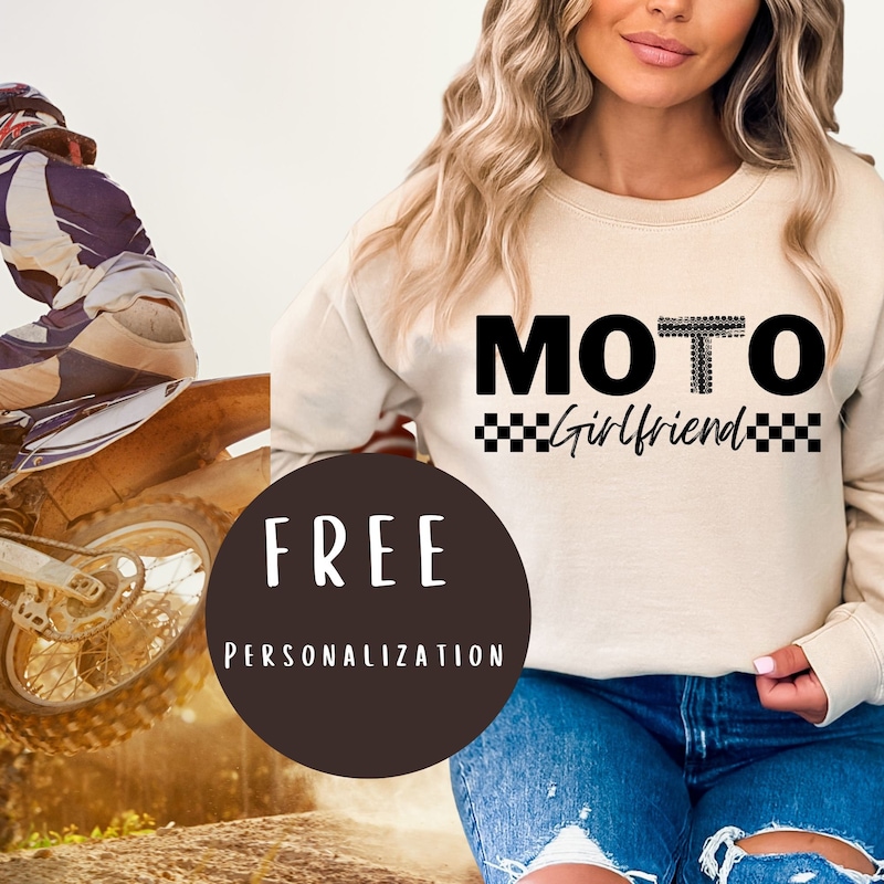 Motocross Girl Heart Ladies' Game V-Neck T-Shirt main image 1