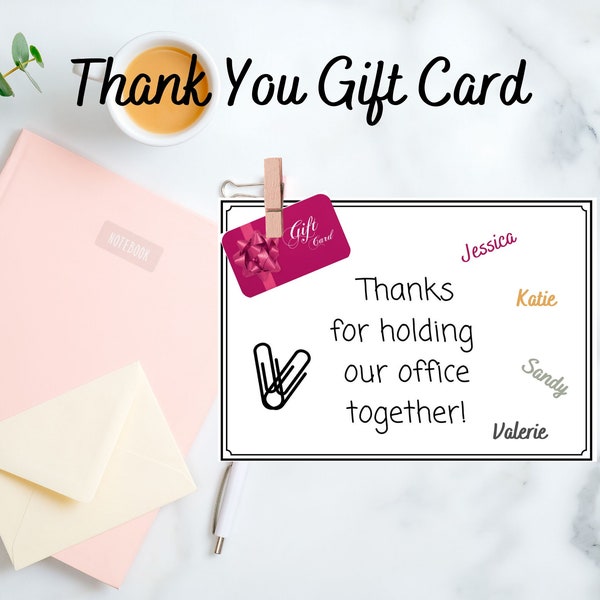 Thank you gift card for secretary, thank you for administrative assistant, Secretary's Day, Administrative Assistant Day Gift Office Manager