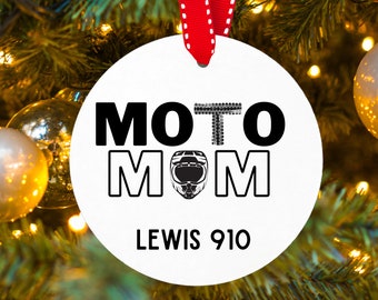 Ornement personnalisé pour maman moto, ornement motocross, cadeau pour maman motocross, motocross, course de motocross, cadeau pour maman, ornement personnalisé, maman