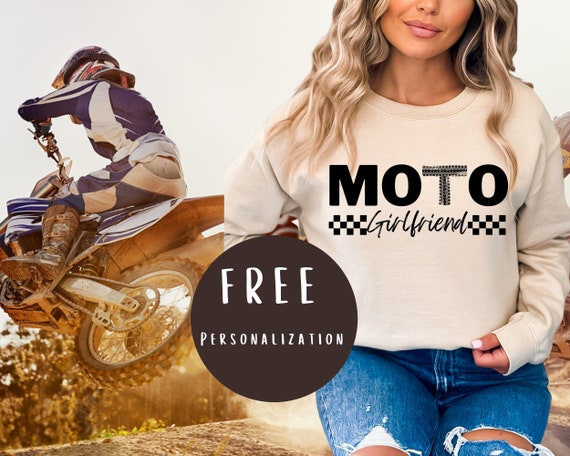 Motocross Girlfriend Sweatshirt Personalized Moto Girlfriend Sweatshirt Shirt to Wear to Motocross Races Gift for Girlfriend Valentines Etsy UK