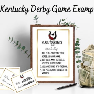 Kentucky Derby Betting Game, Derby Betting Game Rules and Cards, Derby Party Activities, Betting on Horserace, Derby Party Ideas, Printable