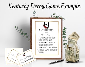 Kentucky Derby Betting Game, Derby Betting Game Rules and Cards, Derby Party Activities, Betting on Horserace, Derby Party Ideas, Printable