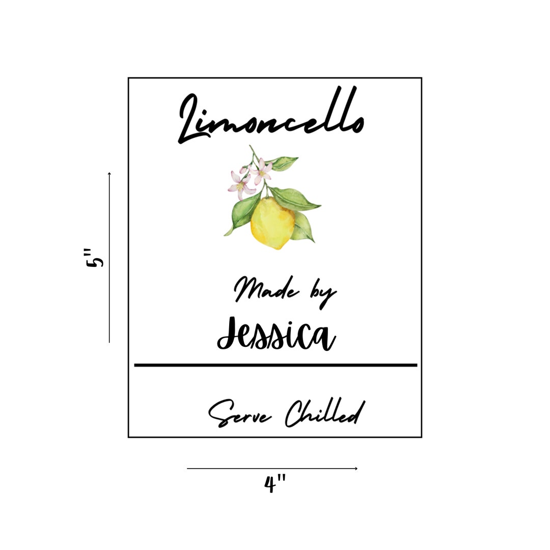 Limoncello Labels for Bottles, Bachelorette, Wedding, Birthday