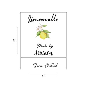 Limoncello Labels for Bottles, Bachelorette, Wedding, Birthday ...