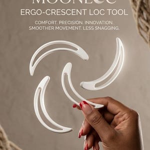 Outil ergonomique de localisation en croissant MoonLoc | Auto-resserrant, à l'usage d'un locticien, moins d'accrocs | SPÉCIAL LANCEMENT !!