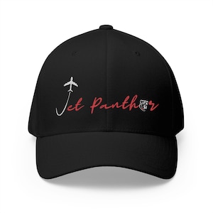 Embroidered Jet Panther Logo Cap