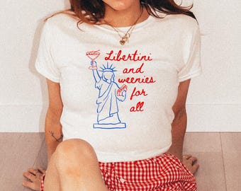 T-shirt bébé Weenies and Martinis T-shirt bébé Weenies and Tinis T-shirt bébé martini T-shirt bébé hot-dog Chemise hot-dog T-shirt bébé Statue de la liberté 4 juillet