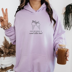 Sweet Treat Sweatshirt Sweet Little Treat Coquette Sweatshirt Preppy Ice Cream Sweatshirt Little Treat Club You Deserve A Sweet Treat Hoodie