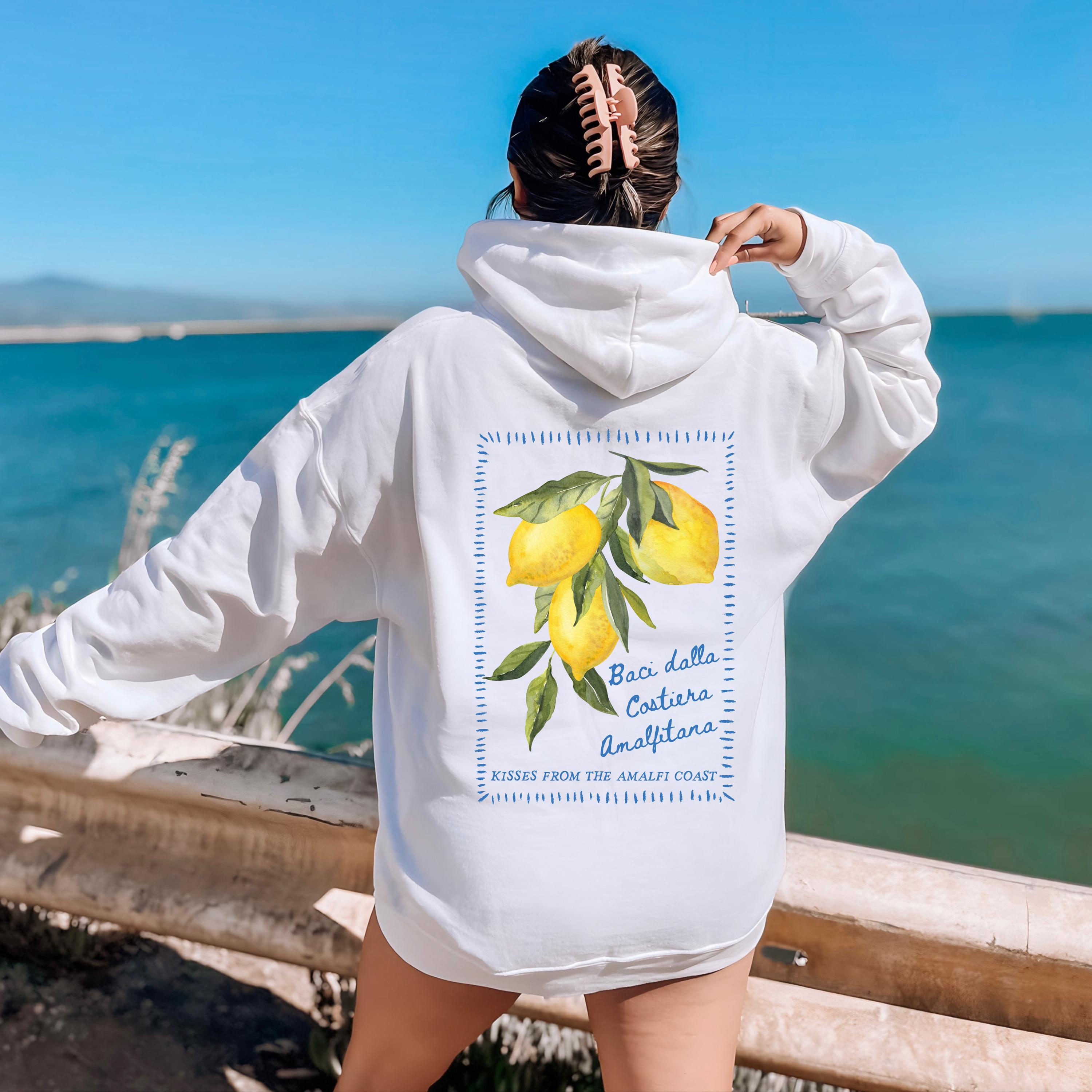 Lemon Sweatshirt Lemon Hoodie Amalfi Coast Hoodie Sweatshirt Italy Hoodie Italian Summer Hoodie Sweatshirt Italian Hoodie Lemon Hoodies