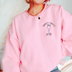 Sweet Treat Sweatshirt Sweet Little Treat Coquette Sweatshirt Preppy Ice Cream Sweatshirt Little Treat Club Sweet Treat Girly Crewneck