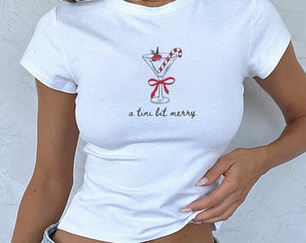 Martini Baby Tee Christmas Martini Baby Tee Dirty Martini Baby Tee Candy Cane Tee Christmas Bow Baby Tee Martini Shirt Christmas Baby Tee