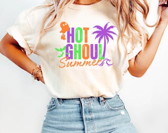 Hot Ghoul Summer Summerween Shirt Summerween T Shirt Ghost Summer Shirt Halloween Summer Shirt Halloween In Summer Shirt Comfort Colors