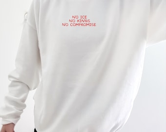 Sudadera No Kings In America Sudadera No Kings Sudadera FDT Sudadera Abolish Ice Sudadera Anti Ice Sudadera Anti Maga Sudadera Cuello redondo