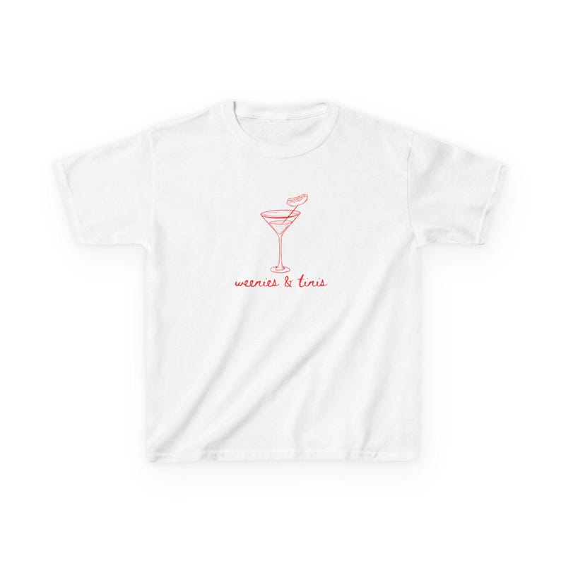 Martini Baby Tee Weenies And Martinis Weenies and Tinis Martini Tee Hot Dog Baby Tee Hot Dog Shirt Dirty Martini Shirt image 3