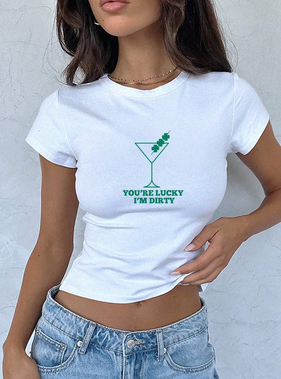 St Patricks Day Baby Tee Irish Baby Tee Dirty Martini Baby Tee Shamrock Baby Tee Lucky Baby Tee St Pattys Baby Tee Martini Baby Tee 90s Tee