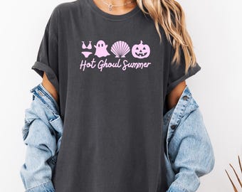 Hot Ghoul Summer Summerween Shirt Summerween T Shirt Ghost Summer Shirt Halloween Summer Shirt Halloween In Summer Shirt Comfort Colors